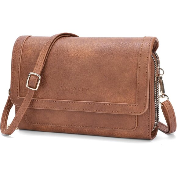 Handbags - Small Leather Crossbody Bag Women Cell Phone Purse Wallet with Card Slots